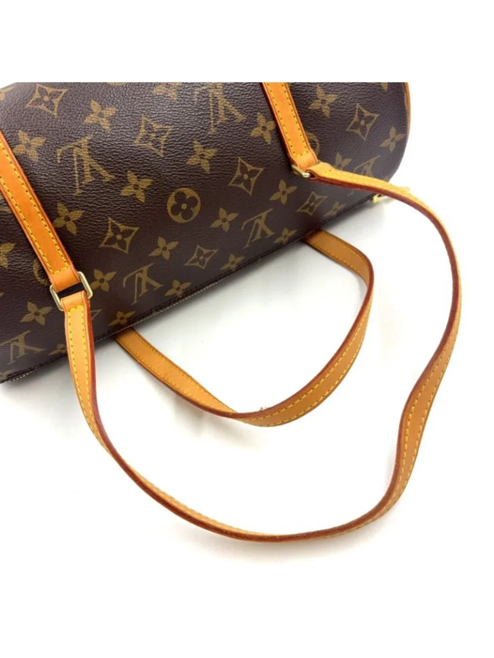 Louis Vuitton Papillon 30 Monogram Leather Brown Light Handbag Gold